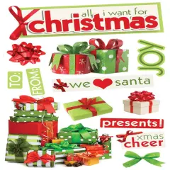 Paper House All I Want For Christmas Dimensional Stickers
