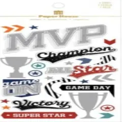 Paper House MVP Dimensional Stickers With Foil Accents