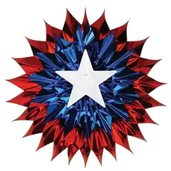 12 Piece Bulk Patriotic Fan-Burst Party Decoration