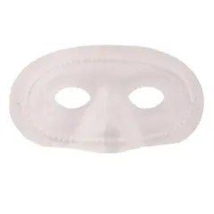 24 Pack Bulk Mardi Gras White Half Mask