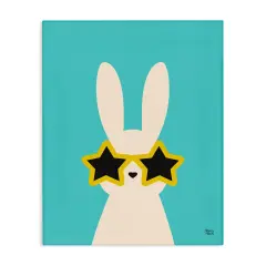 Stupell Industries Rabbit & Star Sunglasses Canvas Wall Art Design by Jessica Beck