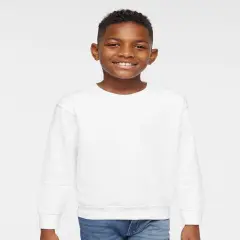 Rabbit Skins&reg; Cozy Toddler Fleece Crewneck Sweatshirt - 3317 White
