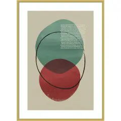 Geometric Hues Iby Gary William Wood Framed Wall Art Print