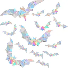 45PCS Halloween Bat Decoration Stickers for Bird Strikes - Anti-Collision Window Decals