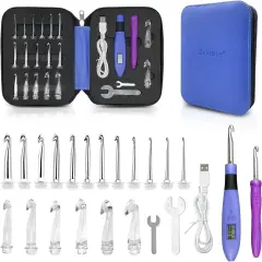 HCBZVV 18 Sizes Counting Crochet Hook Set