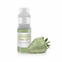 Bakell - Olive Green Tinker Dust Edible Glitter (4g, 1x Spray Pump) for Food, Desserts, and Beverages!