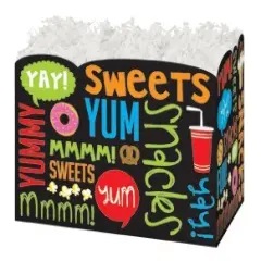 Pack/6: Snack Attack Basket Box - 6-3/4 x 4 x 5"