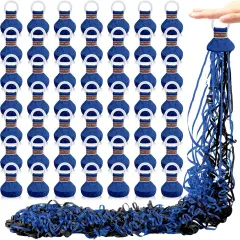 50 Pcs Graduation No Mess Confetti Popper Hand Throw Streamer Popper Bulk Colorful Party Confetti for 2025 Congrats Grad Birthday Wedding Party Celebration Supplies(Black, Blue)