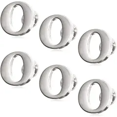 Bright Creations Alphabet Letter Lapel 6 Pack - O Monogram Lapel Pin Set Silver