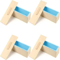 Soap Mold Loaf Box, 42 oz Soap Box for Soap Making with Wooden Boxes, Set of 4, Soap Bar Box Can Be Used for Homemade Soap Produce, Soap Making, Ideal Size and Large Capacity,