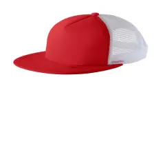 District&reg; Flat Bill Snapback Trucker Cap New Red