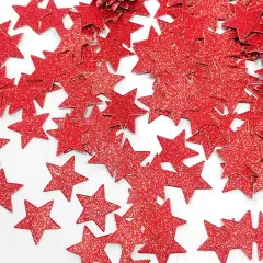 Red Glitter Star Confetti,Red Confetti For Table Decor,1.18 in,200PCS