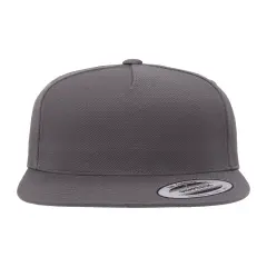 YP Classics&reg; Adult Flat Visor Snapback Cap DARK GREY