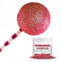 Bakell - Strawberry Red Dazzler Dust (5g, 1x Jar) Non-Toxic Decorating Glitter for Arts and Crafts