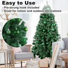 18Pcs Christmas Balls Ornaments for Xmas Tree - Shatterproof Christmas Tree Decorations Medium Hanging Ball Green 2.5in x 18 Pack