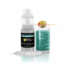 Brew Glitter - Teal Color Changing Edible Drink Glitter (4g, Mini Spray Pump) for Beer, Cocktails and Beverages