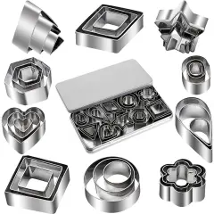 Mini Cookie Cutter With Set 30 Tiny Stainless Steel Cookie Stamps