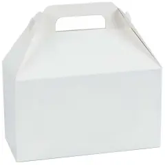 Pack/6: White Gable Box - 8-1/2 x 5 x 5-1/2"