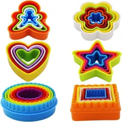 Cookie Cutter Set Multi Shape Molds for Sandwich & Baking 32 Pieces