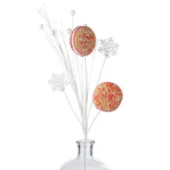 18" Peppermint Macaron Pick - Sweet Holiday Accent for Christmas Decor