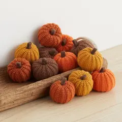 Knit pumpkins set of 12