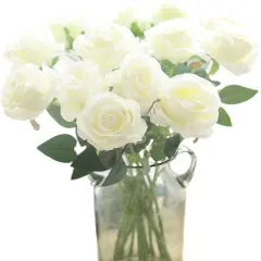 Artificial Silk Flowers Realistic Roses Tabletop