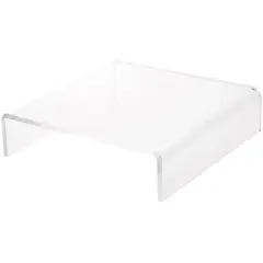 Plymor Clear Acrylic Short Square Display Riser, 2" H x 8" W x 8" D (1/4" thick)