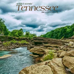 Tennessee Wild & Scenic | 2026 12 x 24 Inch (Hanging) Monthly Square Wall Calendar | Plastic-Free