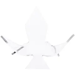 Plymor Clear Acrylic Ball or Sphere Flower Petal Display Holder Stand, 3" H x 5" W x 5" D