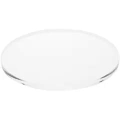 Plymor Clear Acrylic Round Standard-Edge Display Base, 5" W x 5" D x 0.25" H