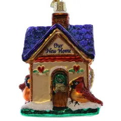 Old World Christmas 4.75 In Our New Home Christmas Tree Ornament , Ornament House Cardinal Multicolored