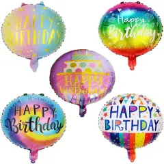 10 Pcs Theme Happy Birthday Foil Balloons