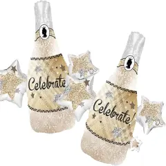 2Pcs Celebrate Champagne Balloons - Champagne