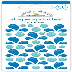 Doodlebug Sprinkles Adhesive Enamel Shapes-Summer Splash, Summer Fun