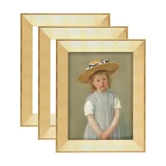 Expositions Open-Back Picture Frames For Paintings, Photos & Prints - With Gold, Set of 3 24x30" - Gallery Wall Frame- Eco-Friendly Renewal Core -Made in USA