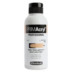 Schmincke Primacryl Professional Fluid Acrylic - Burnt Ochre Light, 250 ml bottle