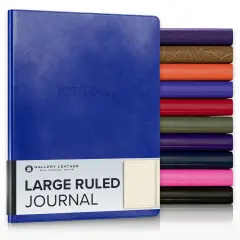Gallery Leather Journal - Crafted in Maine, USA - Elegant Leather Writing Notebook with 192 Lined Pages - A Timeless Space for Your Thoughts - 9.75x7.5 ", Large Lined Acadia Malibu