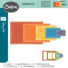 Sizzix Framelits Die Set By Stacey Park 11/Pkg-Fanciful, Yvette Interlaced Squares