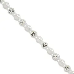 5 yards of Carrie 1/8" Rhinestone and Flatback Trim | 5 yard cut White