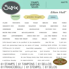 Sizzix A5 Clear Stamp Set By Eillen Hull 61/Pkg-Fan Favorites