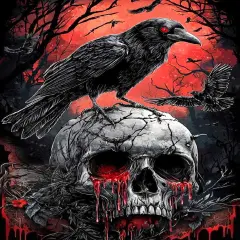 Helloween Crow Diamond Painting Kits for Adults