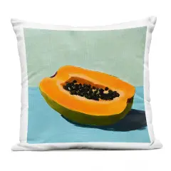 Stupell Industries Blue Papaya Still Life Outdoor Pillow, 18 x 7 x 18