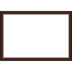 Cyprus Walnut Narrow Framed Dry Erase Magnetic Board
