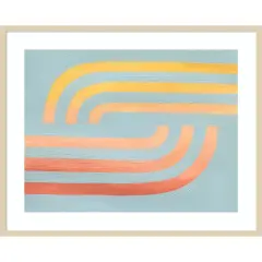 Woven Sea And Sun II by Grace Popp Wood Framed Wall Art Print