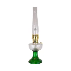Aladdin Lincoln Drape Oil Lamp - Traditional Classic Indoor Oil or Kerosene Fuel Lamp, Bright White Light, Glass with Brass Trim