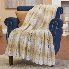 HerrschnersLanguage of Color White Afghan Crochet Kit Multi