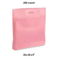 Die Cut Handle Bags - 24 x 24 x 5" Pink