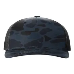 Richardson&reg; Five-Panel Printed Trucker Cap Admiral D Camo/Black