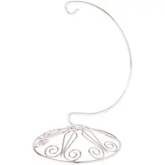 Bard's Ornate Silver Ornament Stand, Small, 6" H x 4" W x 4" D