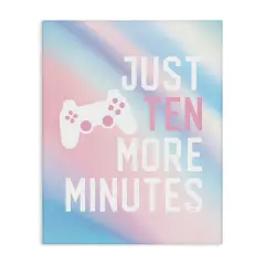Stupell Industries Pastel Ten More Minutes Gamer Canvas Design by Lux + Me Designs